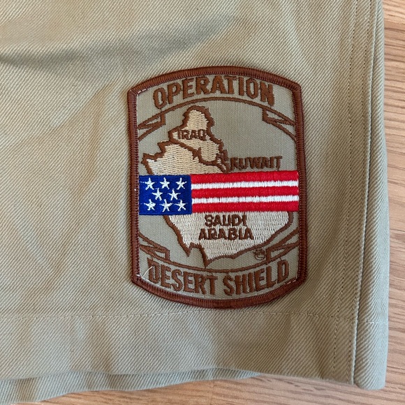 Operation Desert Storm US Military Surplus Bunk Shorts High Waisted Army Khaki - Picture 2 of 4